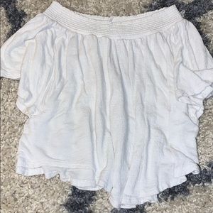 Off the shoulder white tee